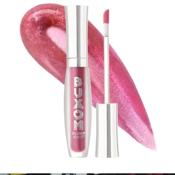 BUXOM Plump Shot Lip Serum in Plump Peach visibly plumps lips makeup - Picture 2 of 8